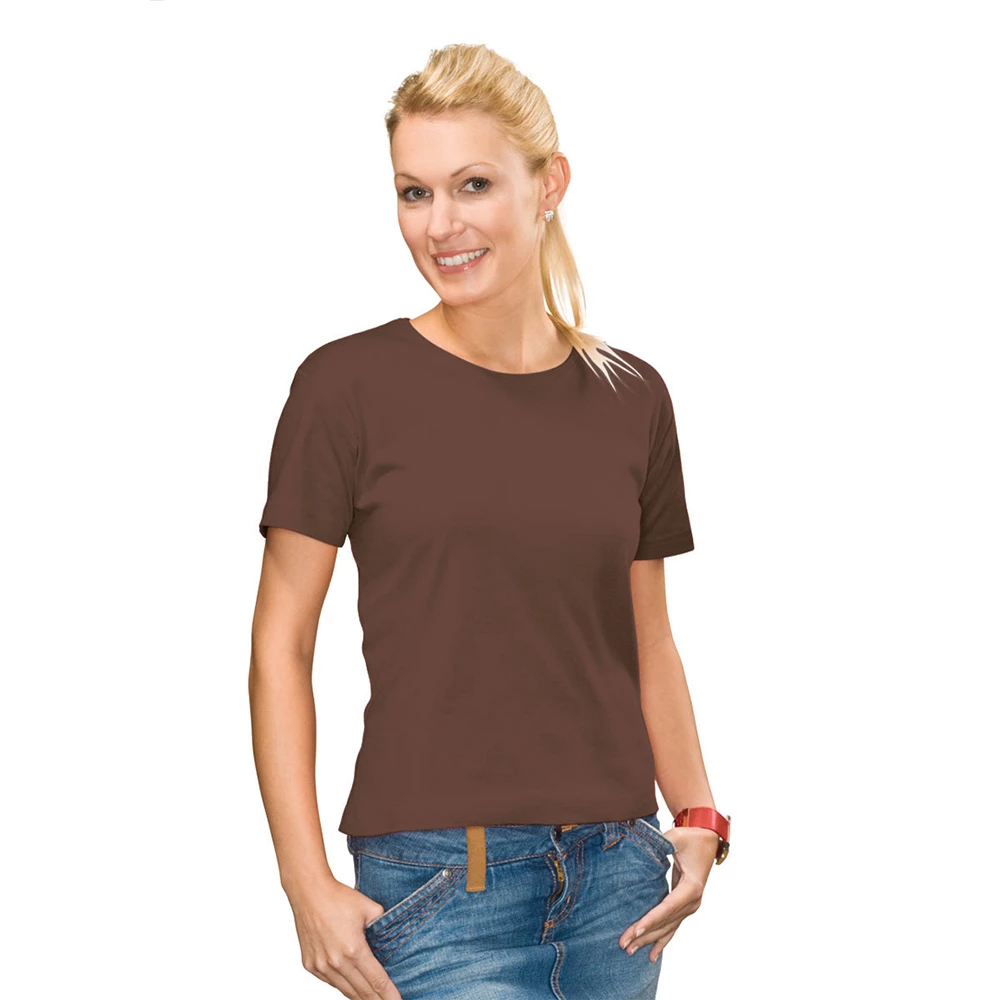 Euro Joe Ladies T-shirt With Round Wide Neck With Belgian Ring Print Nr.2 - Image 2