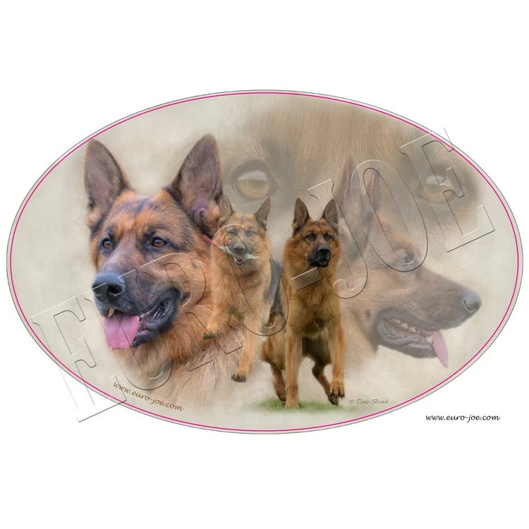 Euro Joe Ladies T-shirt With Round Wide Neck With German Shepherd Print Nr.4