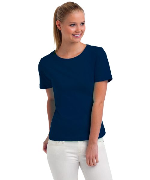 Euro Joe Ladies T-shirt With Round Wide Neck With Malinois Print Nr.2 -EURO JOE SHOP Hanes wide neck dblauw2 2