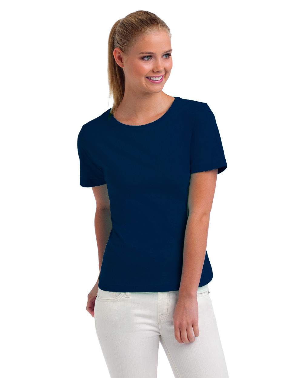 Ladies T-shirt with round wide neck with malinois print nr.3 Euro Joe Ladies T-shirt With Round Wide Neck With Malinois Print Nr.3 -EURO JOE SHOP Hanes wide neck dblauw2 5