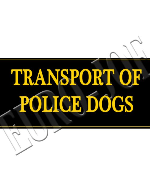 Euro Joe Transport Of Police Dogs