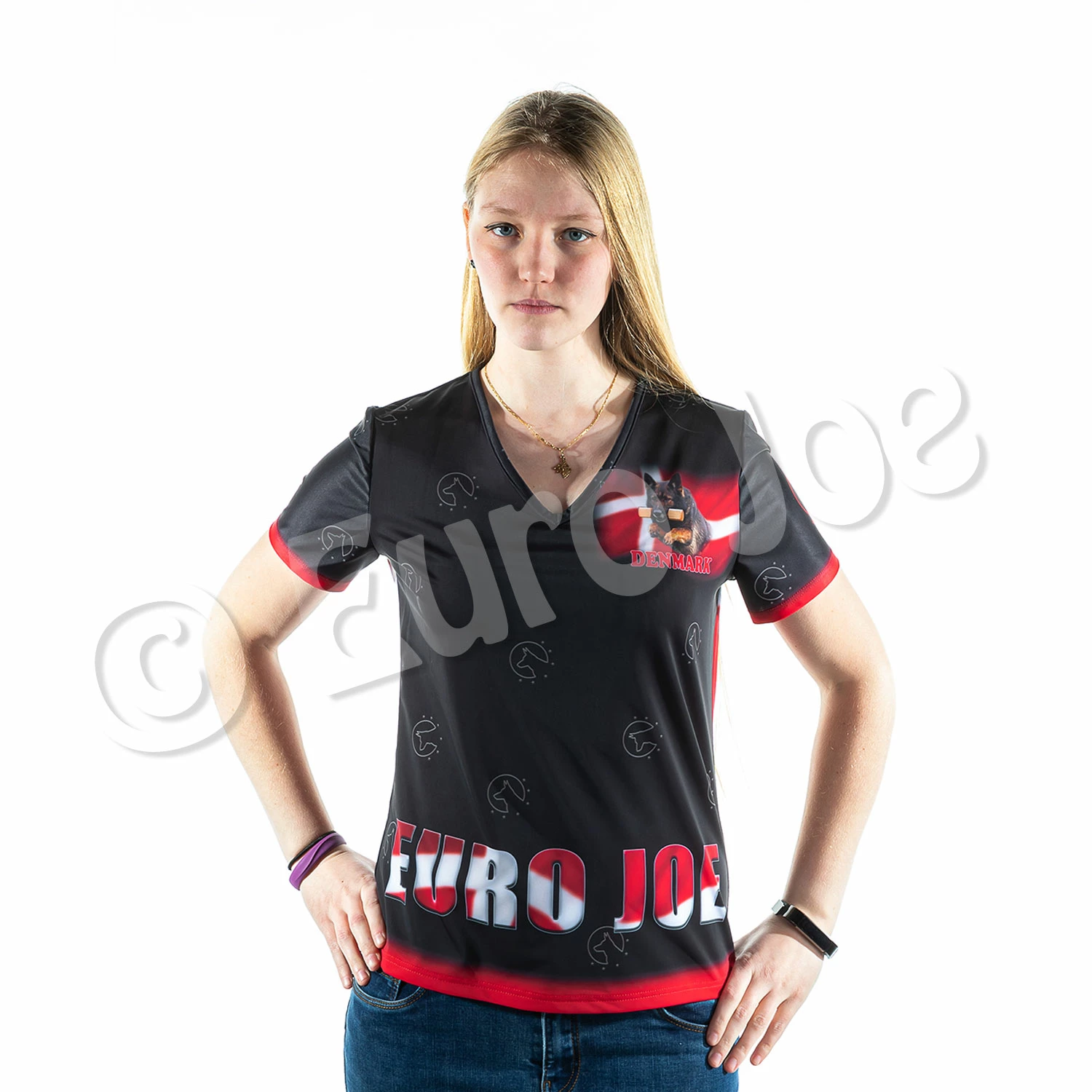 Euro Joe T-Shirt With Danish Flag (Women)