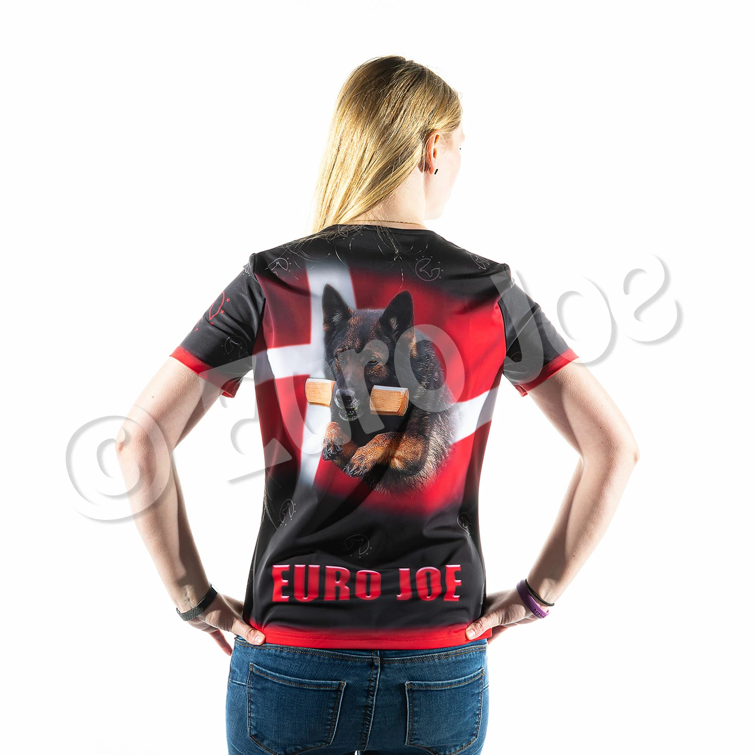 Euro Joe T-Shirt With Danish Flag (Women) - Image 2