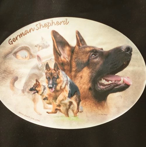 Euro Joe Ladies T-shirt With V-neck With German Shepherd Print Nr.2