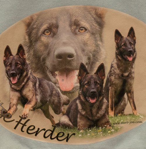 Euro Joe Ladies T-shirt With Round Wide Neck With German Shepherd Print Nr.3