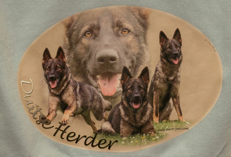 Euro Joe Ladies T-shirt With Round Wide Neck With German Shepherd Print Nr.3