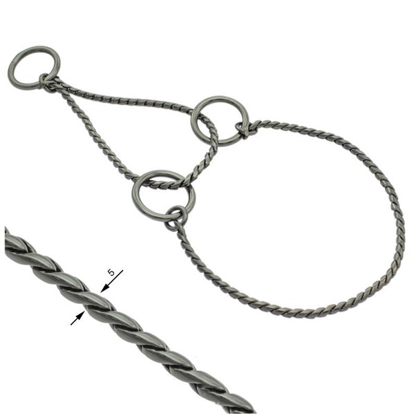 Show chain Anthracite 5mm Euro Joe Show Chain Anthracite 5mm -EURO JOE SHOP half snake ketting antraciet