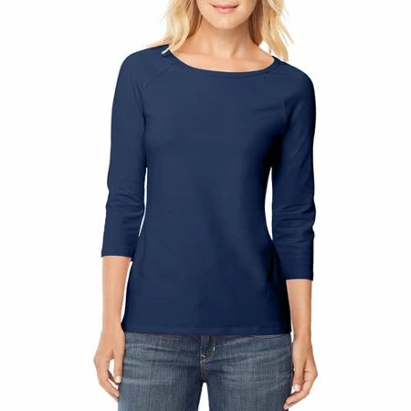 Euro Joe Ladies T-shirt With Round Neck And 3/4 Sleeves With German Shepherd Print Nr.1 - Image 2