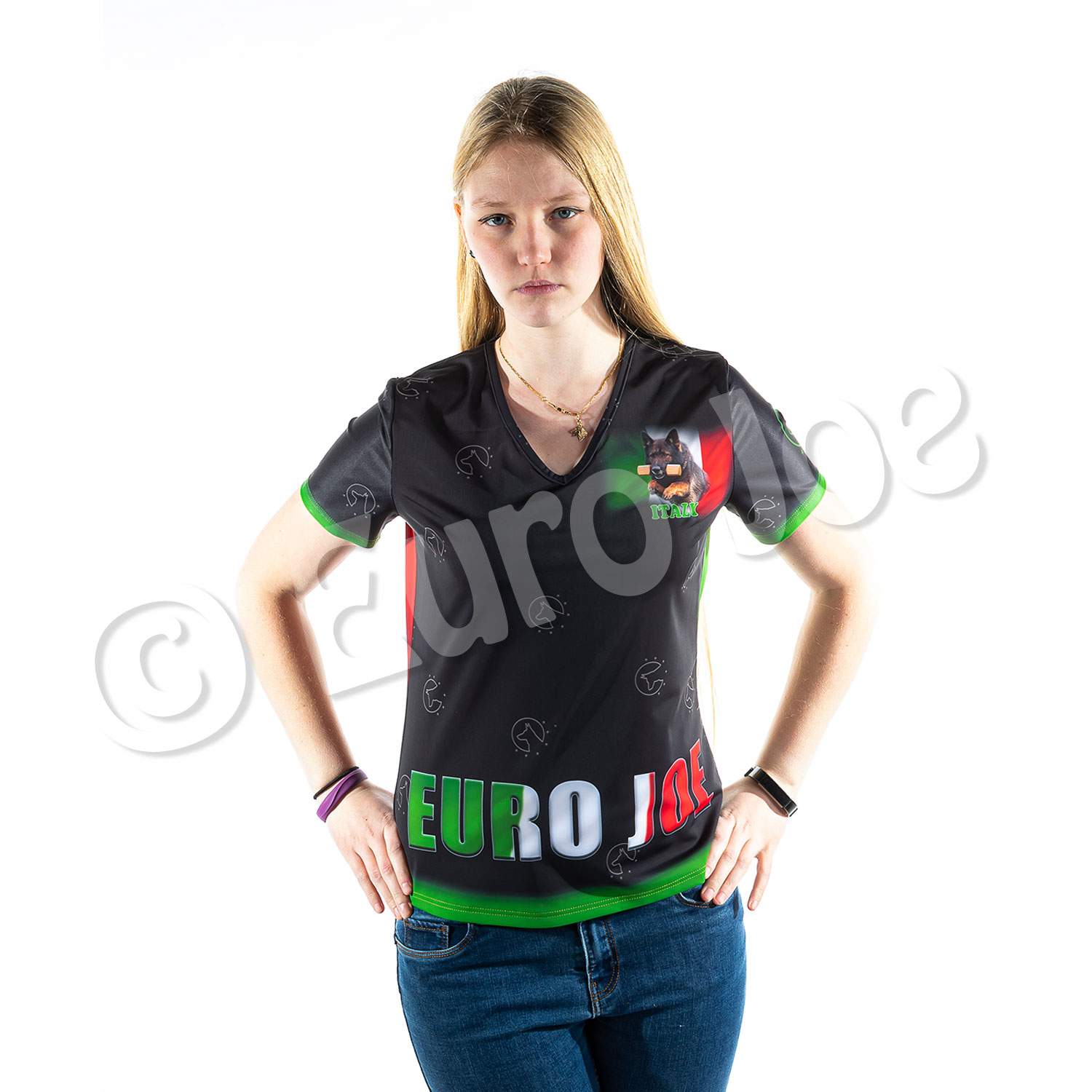 T-Shirt with Italian Flag (Women) Euro Joe T-Shirt With Italian Flag (Women) -EURO JOE SHOP italy 01