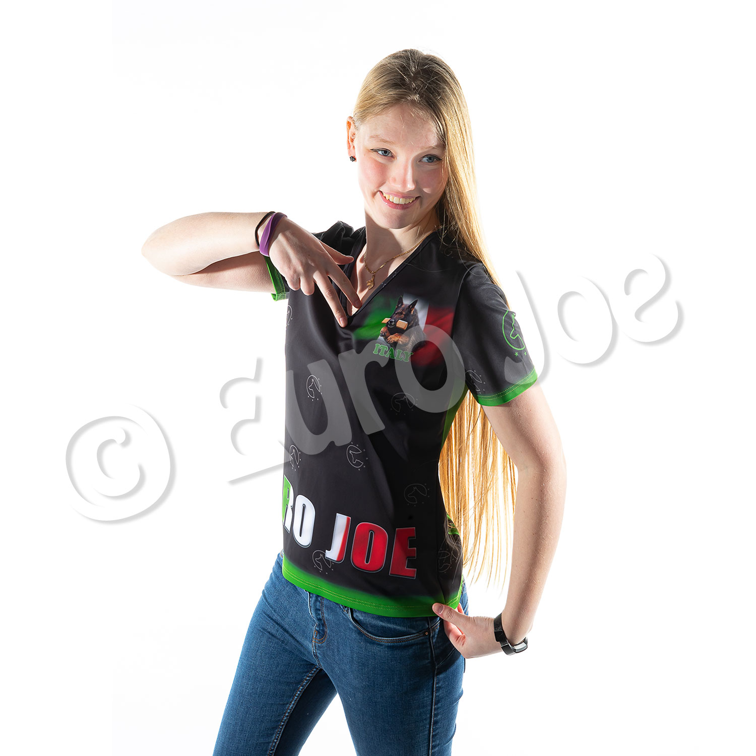 T-Shirt with Italian Flag (Women) Euro Joe T-Shirt With Italian Flag (Women) -EURO JOE SHOP italy 02