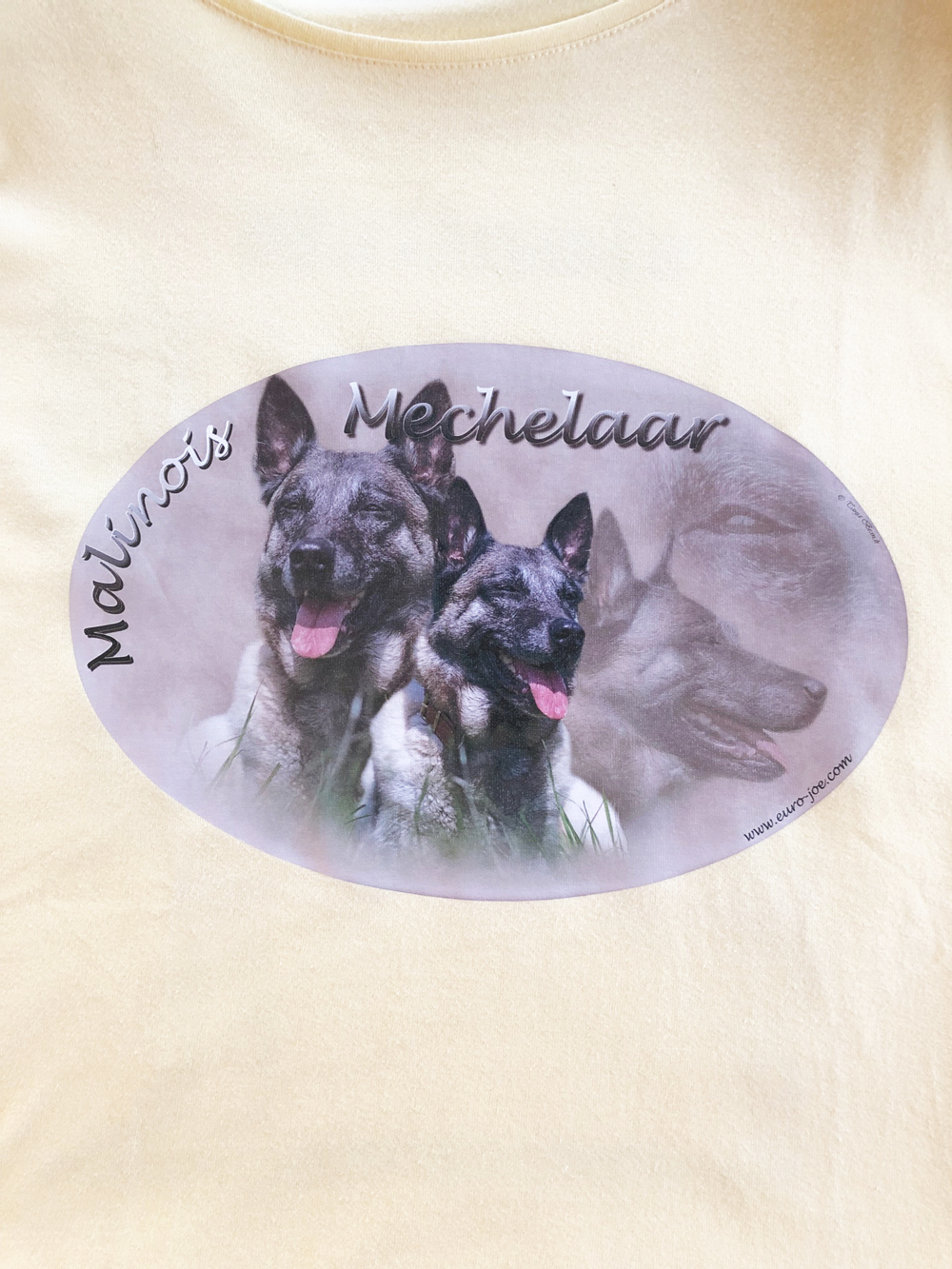 Ladies T-shirt with round neck and 3/4 sleeves with malinois print nr.1 Euro Joe Ladies T-shirt With Round Neck And 3/4 Sleeves With Malinois Print Nr.1 -EURO JOE SHOP mechelaar1 2 2