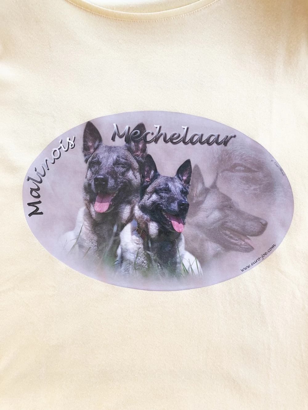 Euro Joe Ladies T-shirt With Round Neck And 3/4 Sleeves With Malinois Print Nr.1