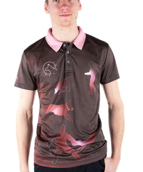 Euro Joe Polo Brown With Print Of Dog Sport Images