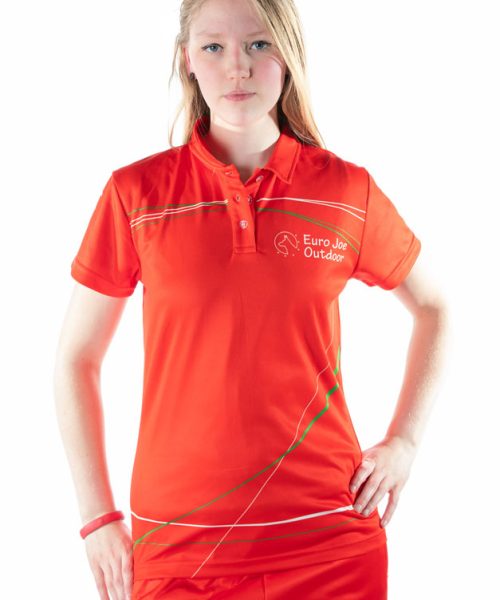 Euro Joe Polo Red -EURO JOE SHOP polo rood 3kleur 3