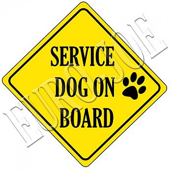 Service dog on board Euro Joe Service Dog On Board -EURO JOE SHOP service dog on board
