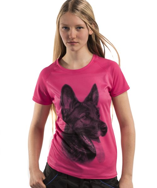Euro Joe Ladies T-shirt With Sublimation Print Of Berger Allemand 01