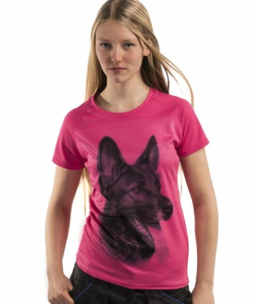 Euro Joe Ladies T-shirt With Sublimation Print Of Berger Allemand 01