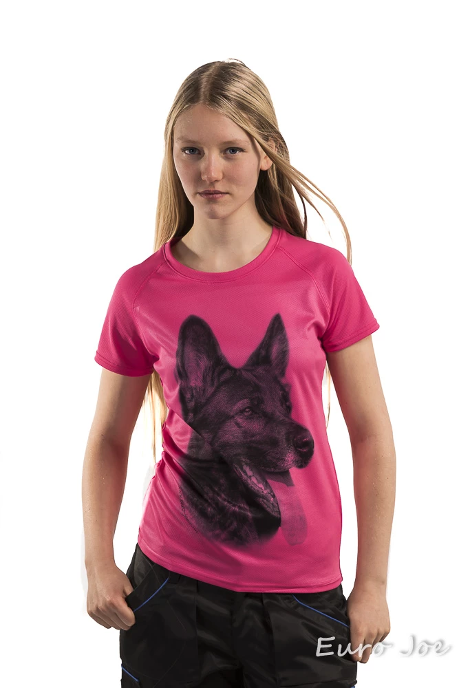 Euro Joe Ladies T-shirt With Sublimation Print Of Berger Allemand 01