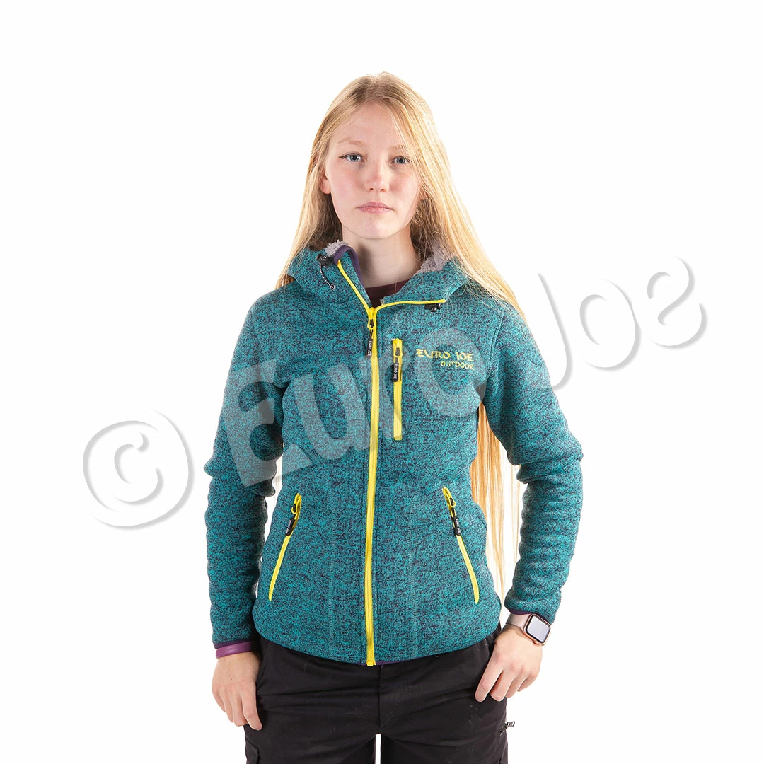 Euro Joe Fleece Jacket Wolverine 3 - Ladies - Turquoise - Image 5
