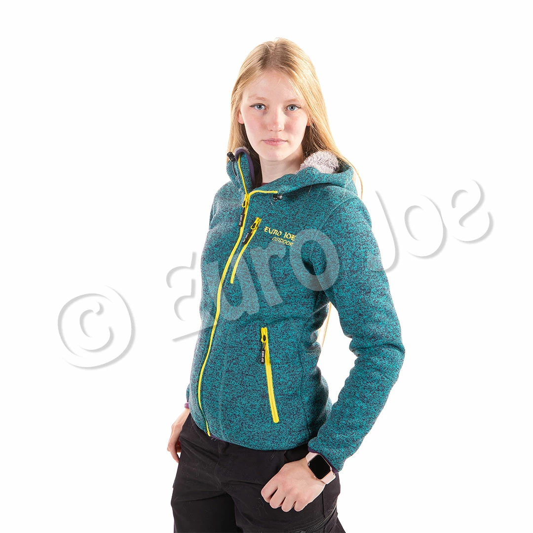 Euro Joe Fleece Jacket Wolverine 3 - Ladies - Turquoise - Image 2