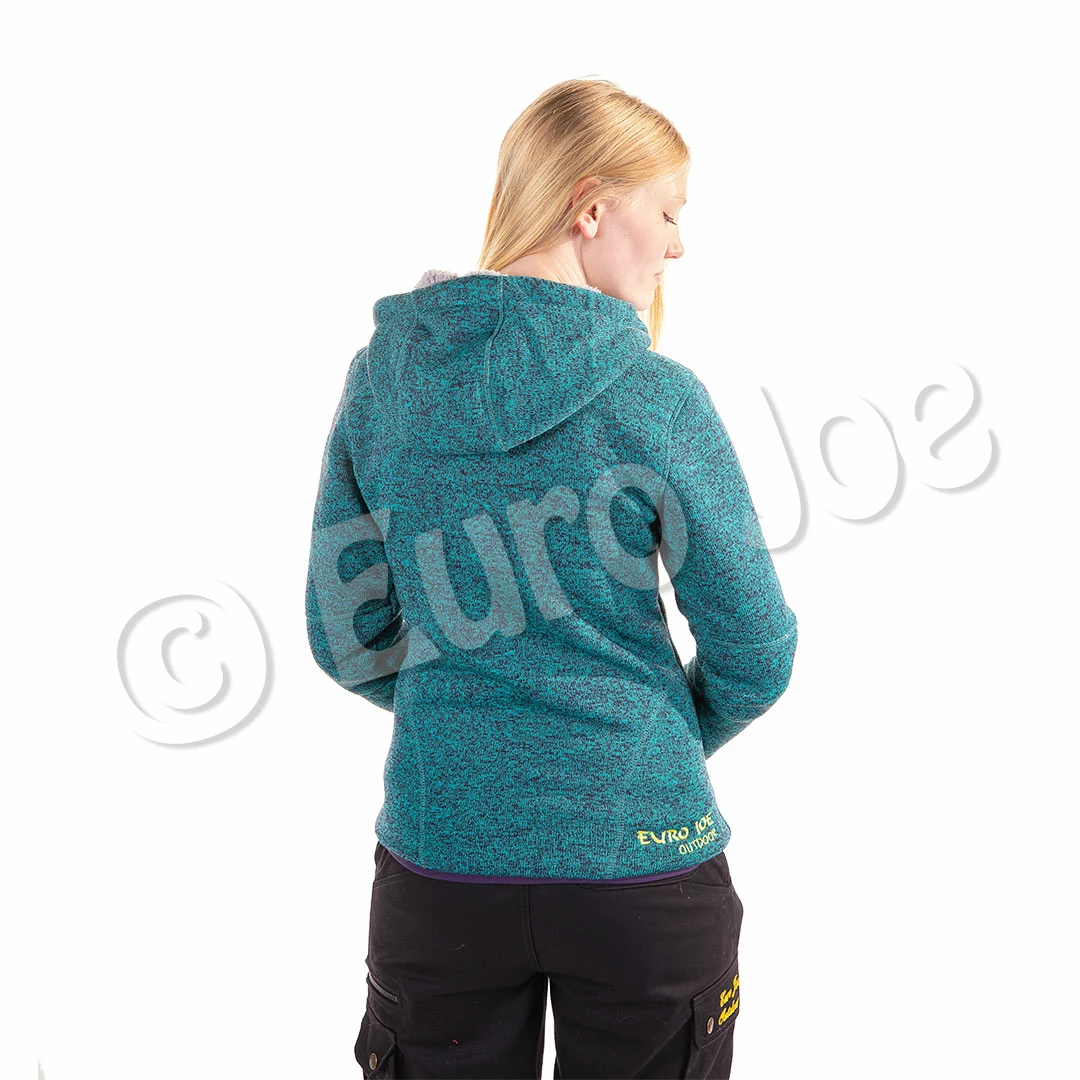 Euro Joe Fleece Jacket Wolverine 3 - Ladies - Turquoise - Image 3
