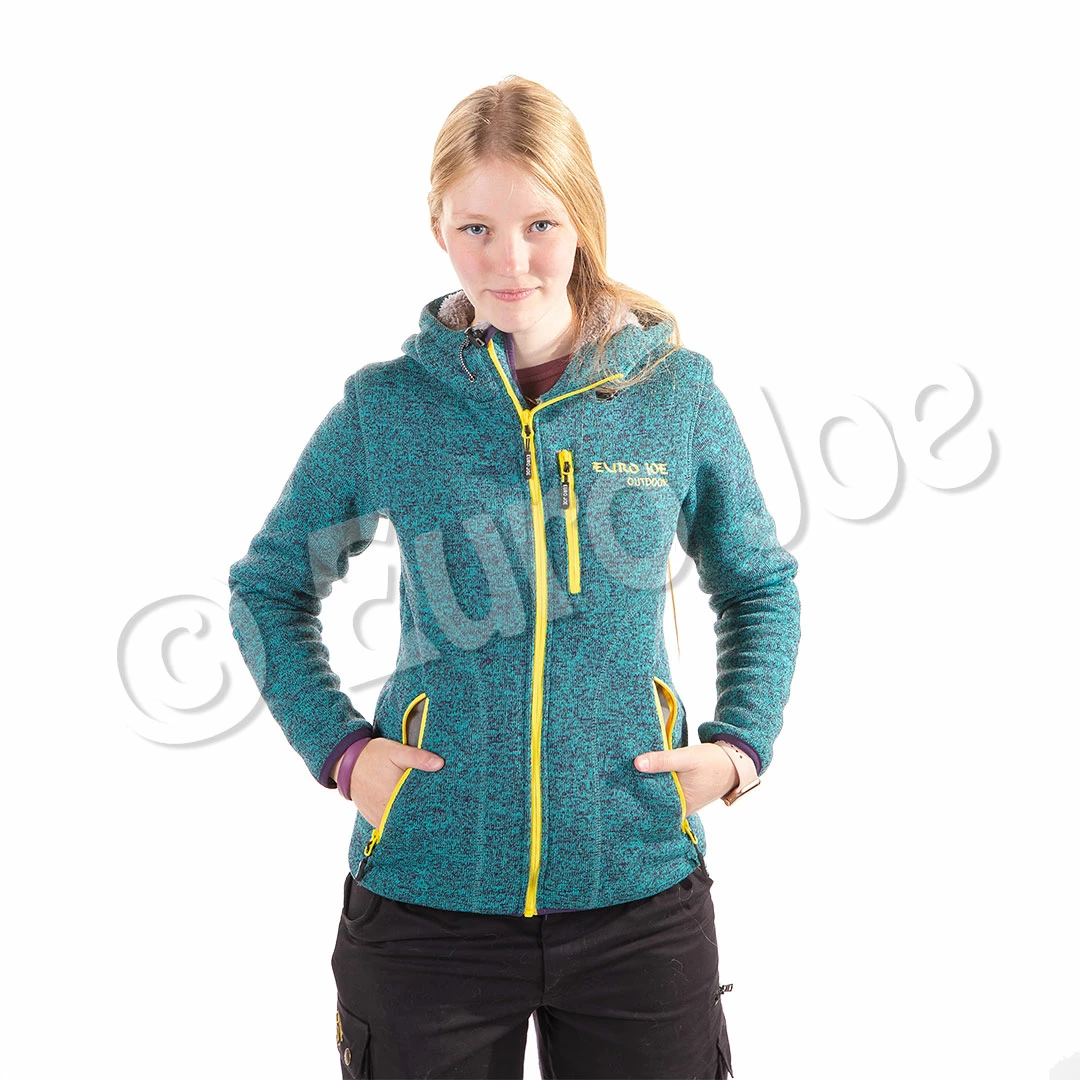 Euro Joe Fleece Jacket Wolverine 3 - Ladies - Turquoise - Image 4